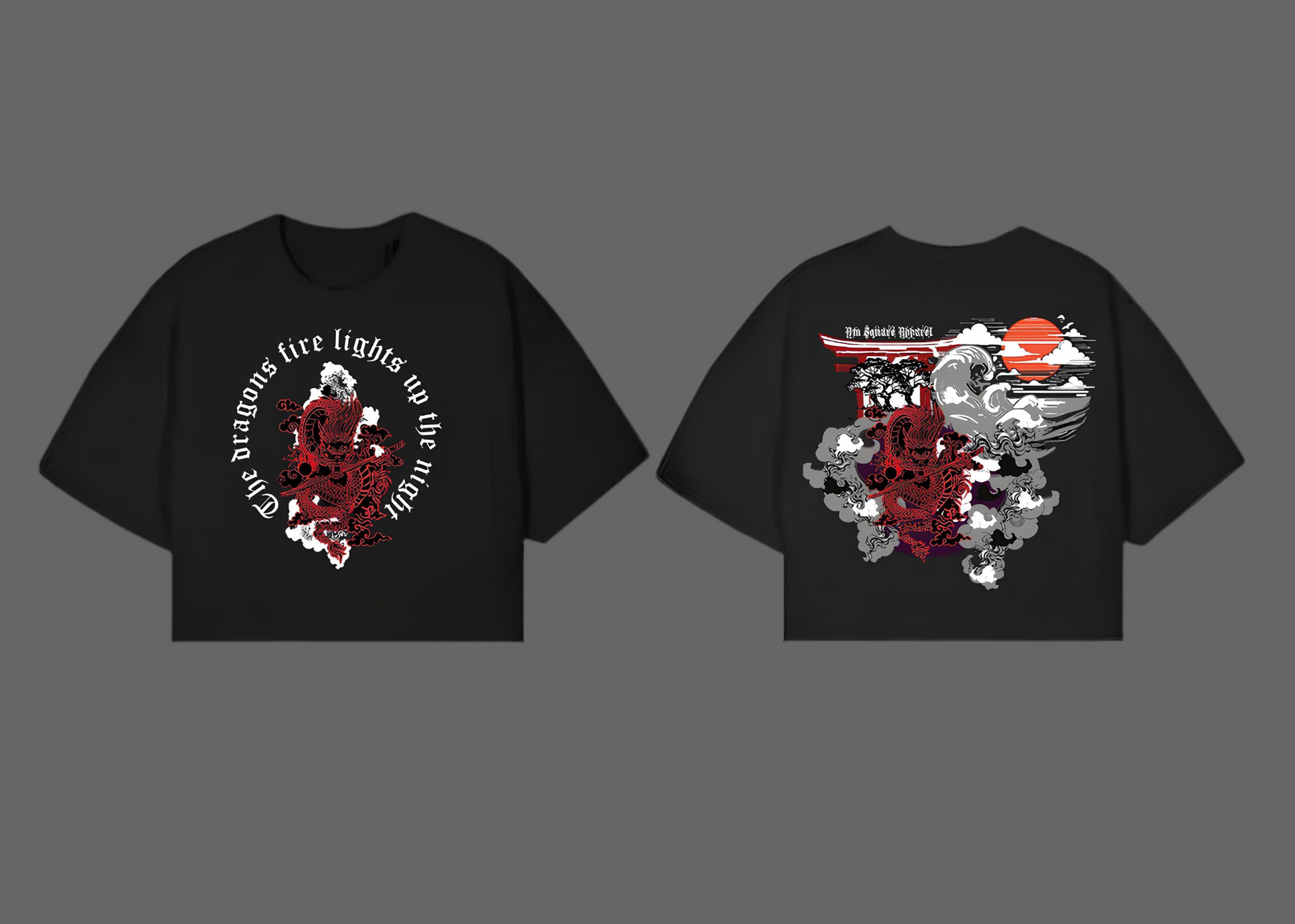 White oversized graphic streetwear t-shirt with bold front design
